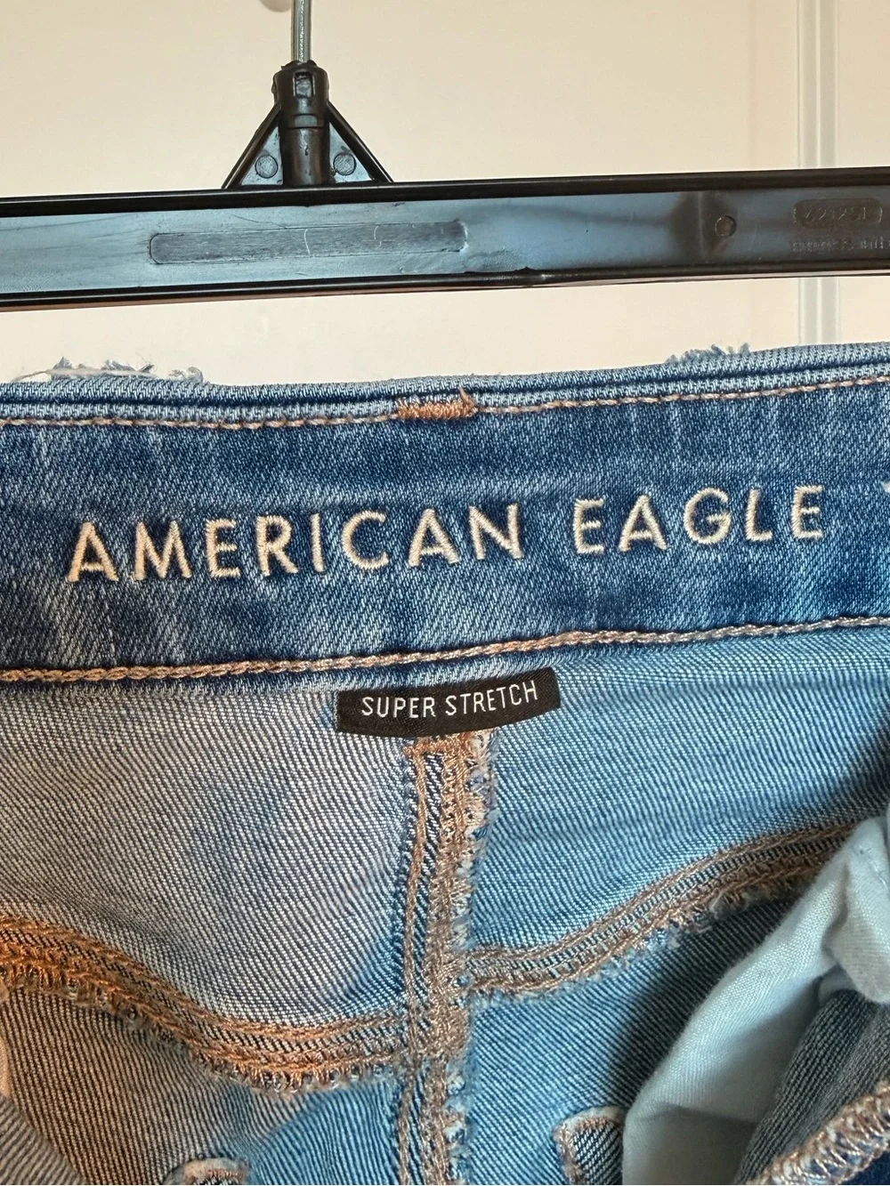 American Eagle Outfitters Curvy Hi-Rise Distressed High-Rise Denim Shorts